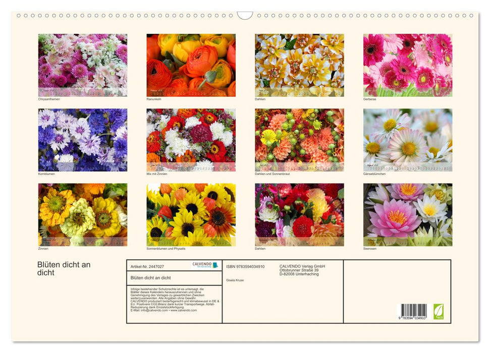 Blüten dicht an dicht (CALVENDO Wandkalender 2027)