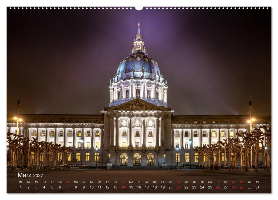 San Francisco Impressionen Tag und Nacht (CALVENDO Wandkalender 2027)