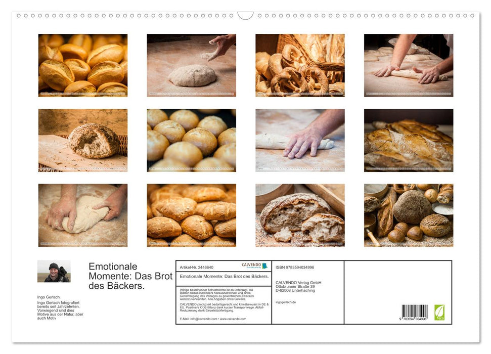 Emotionale Momente: Das Brot des Bäckers. (CALVENDO Wandkalender 2027)