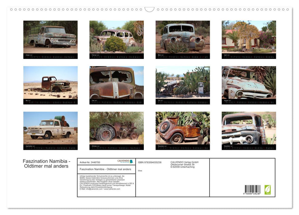Faszination Namibia - Oldtimer mal anders (CALVENDO Wandkalender 2027)