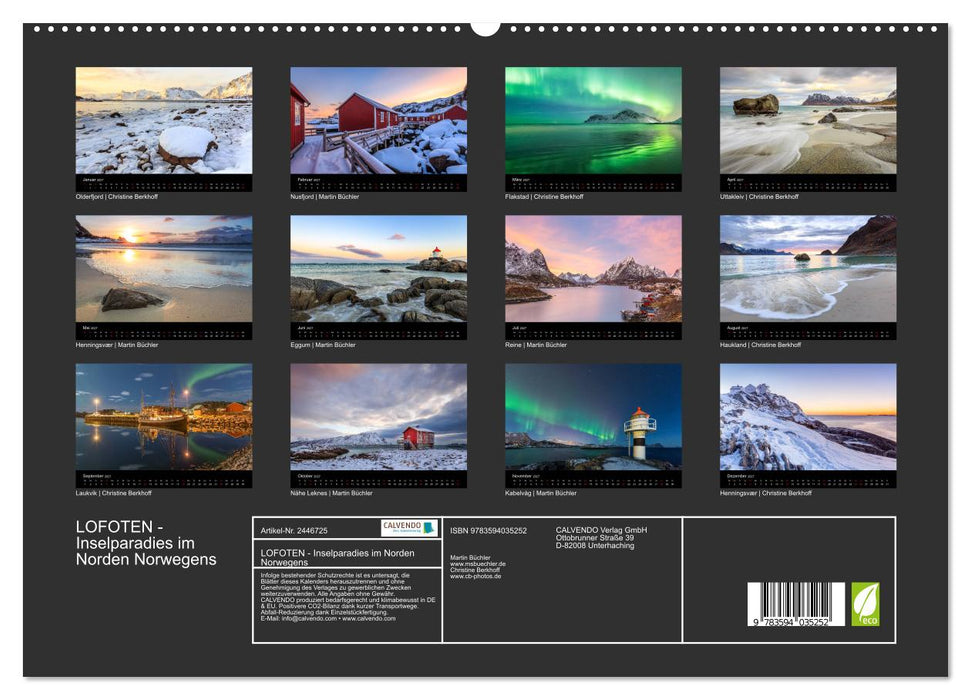 LOFOTEN - Inselparadies im Norden Norwegens (CALVENDO Premium Wandkalender 2027)