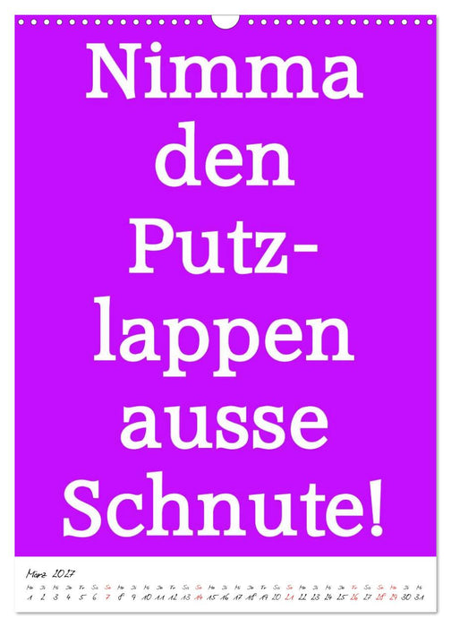 Sprüche aus´m Pott (CALVENDO Wandkalender 2027)