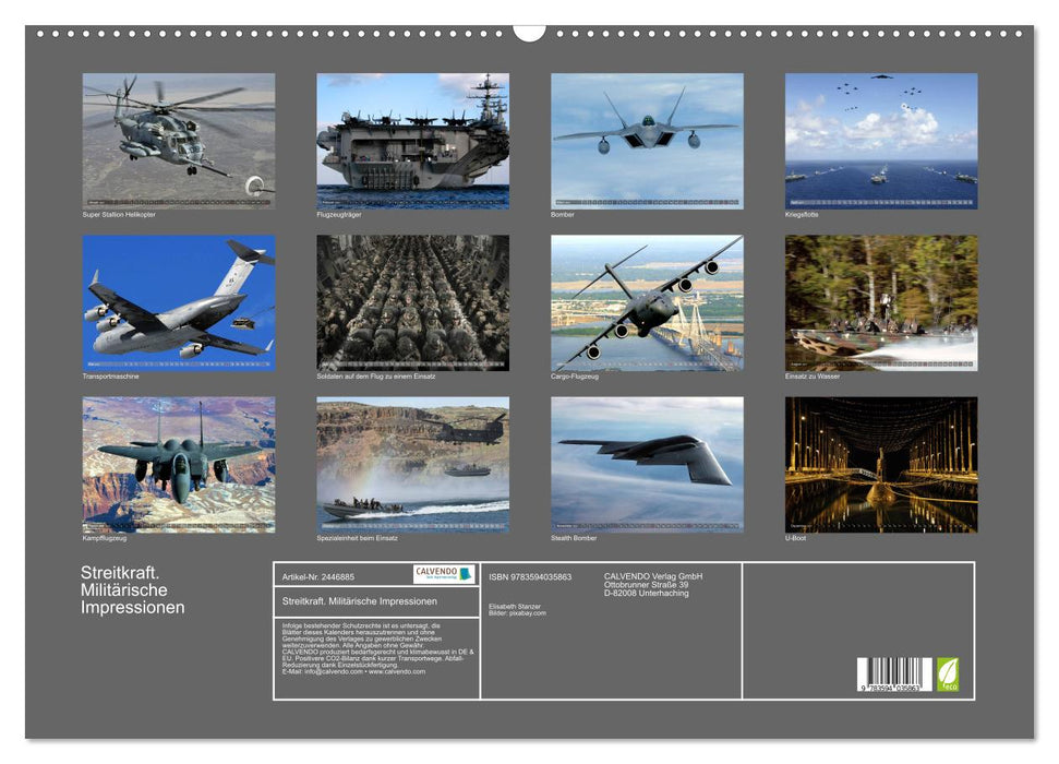 Streitkraft. Militärische Impressionen (CALVENDO Wandkalender 2027)