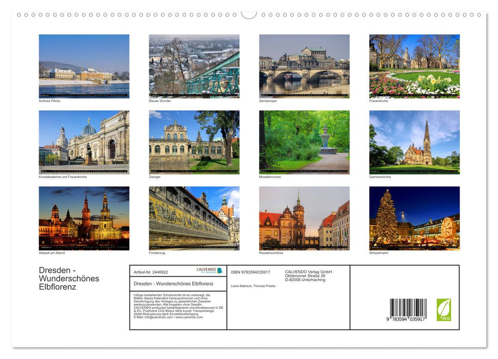 Dresden - Wunderschönes Elbflorenz (CALVENDO Premium Wandkalender 2027)