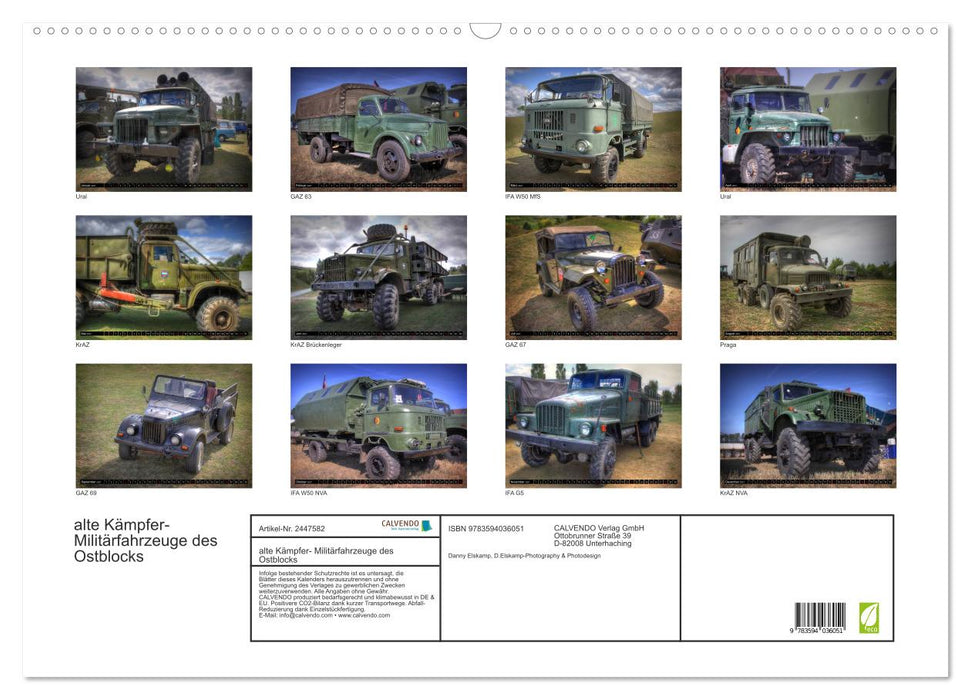 alte Kämpfer- Militärfahrzeuge des Ostblocks (CALVENDO Wandkalender 2027)