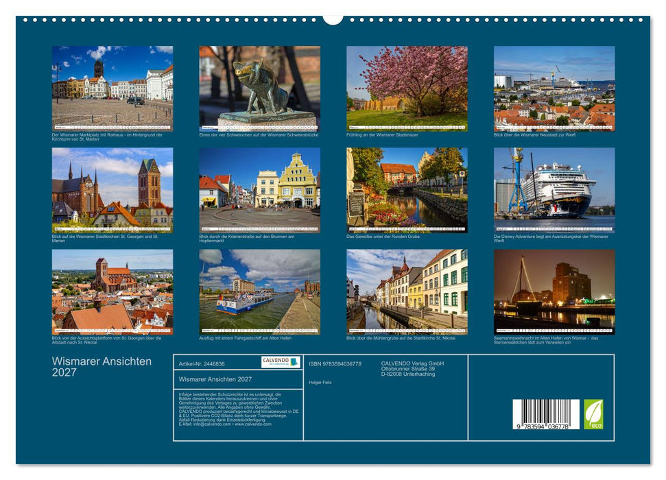 Wismarer Ansichten 2027 (CALVENDO Premium Wandkalender 2027)