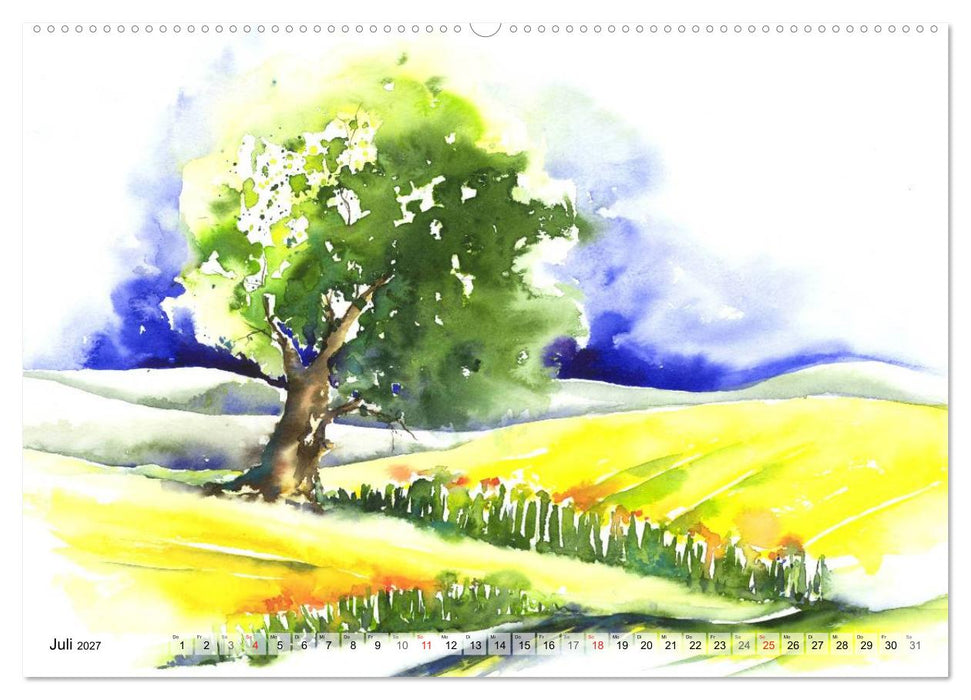 Jahreszeiten Aquarelle (CALVENDO Premium Wandkalender 2027)