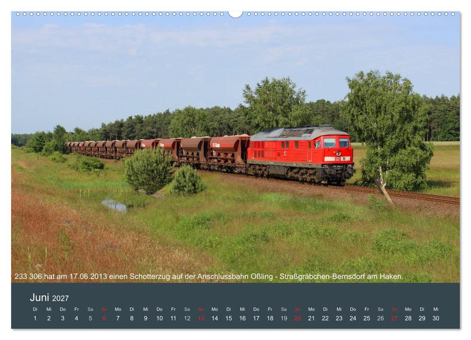Mit Diesellokomotiven quer durch die Lausitz - 2027 (CALVENDO Premium Wandkalender 2027)