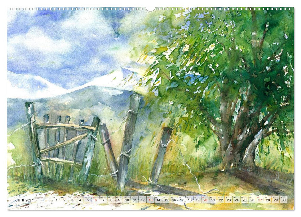 Jahreszeiten Aquarelle (CALVENDO Wandkalender 2027)