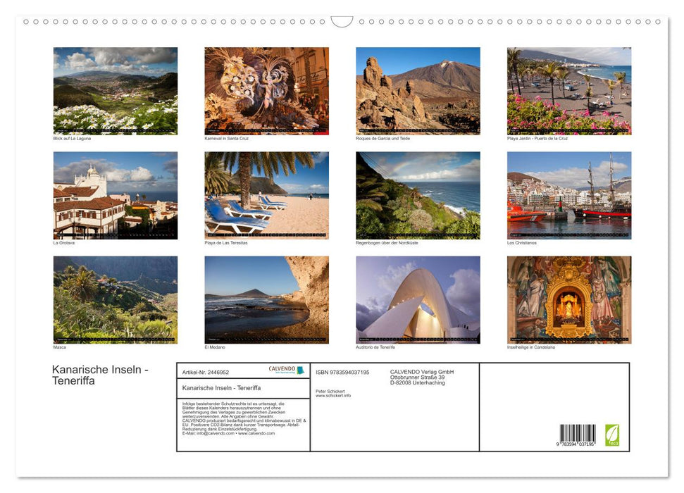 Kanarische Inseln - Teneriffa (CALVENDO Wandkalender 2027)