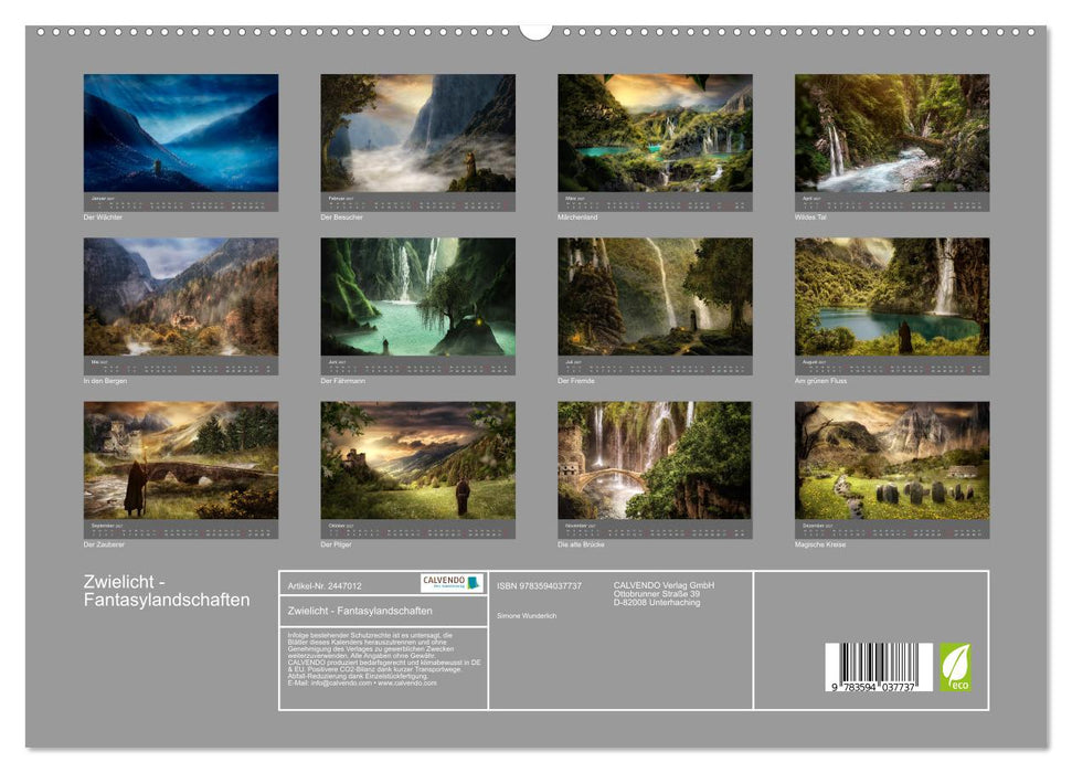 Zwielicht - Fantasylandschaften (CALVENDO Premium Wandkalender 2027)