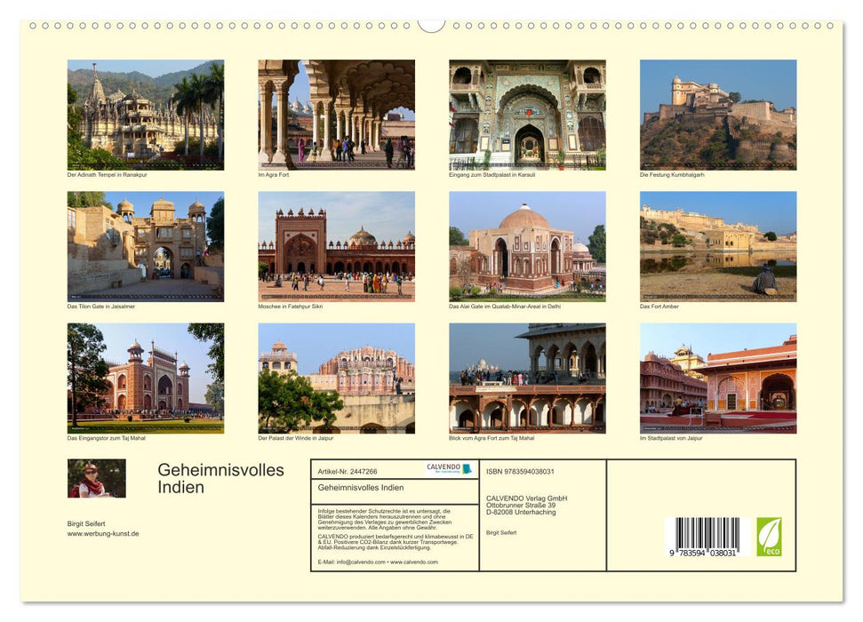Geheimnisvolles Indien (CALVENDO Premium Wandkalender 2027)