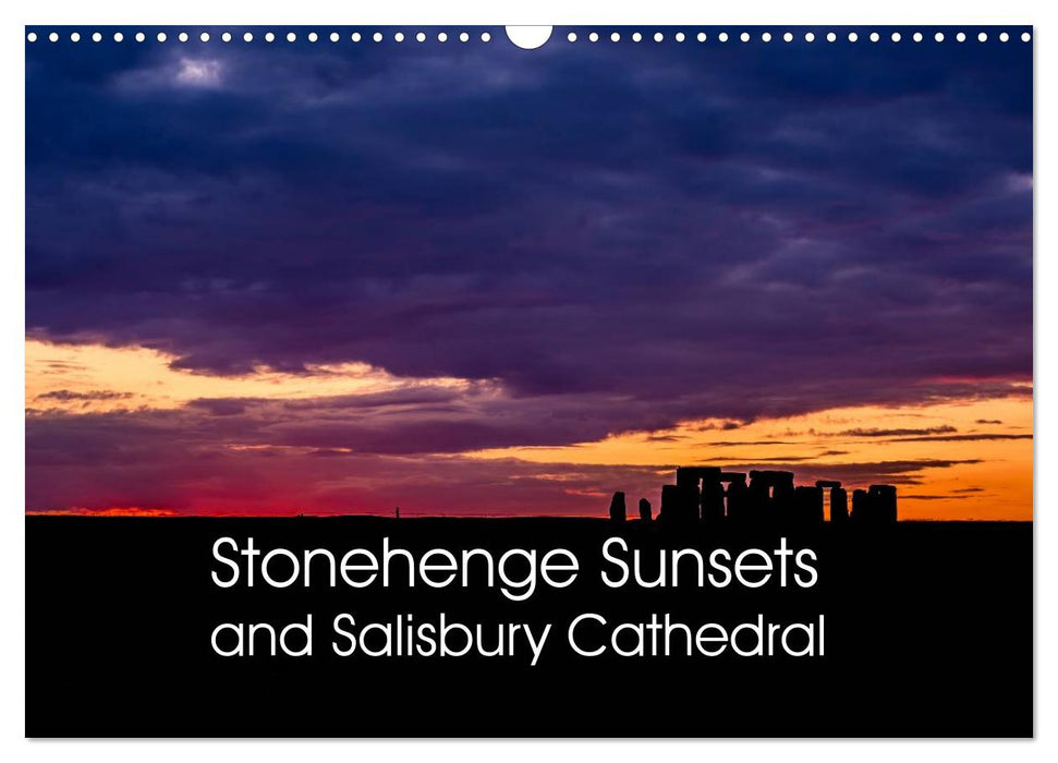 Stonehenge Sunsets & Salisbury Cathedral (CALVENDO Monthly Calendar 2027)