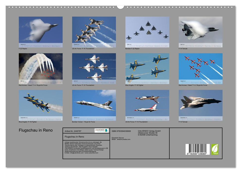 Flugschau in Reno (CALVENDO Premium Wandkalender 2027)