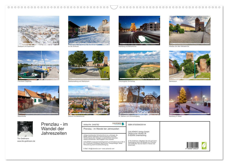 Prenzlau - im Wandel der Jahreszeiten (CALVENDO Wandkalender 2027)