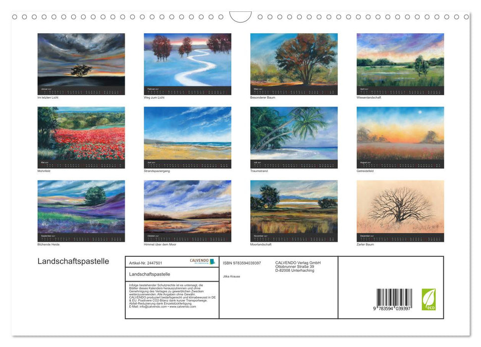 Landschaftspastelle (CALVENDO Wandkalender 2027)