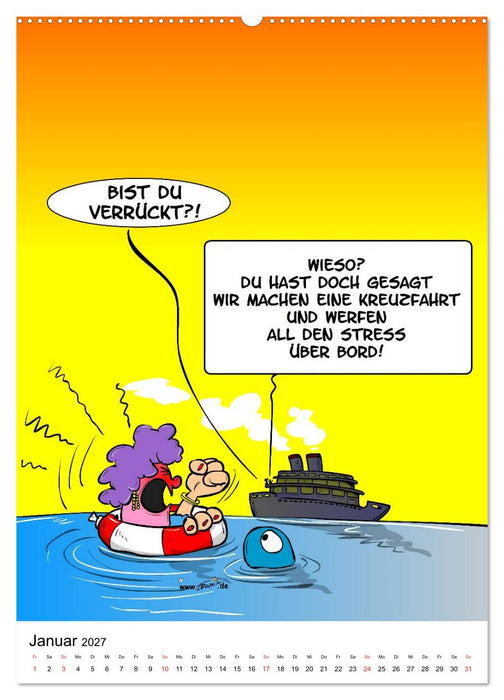 Trumix Cartoons - Nichts geht mehr (CALVENDO Premium Wandkalender 2027)