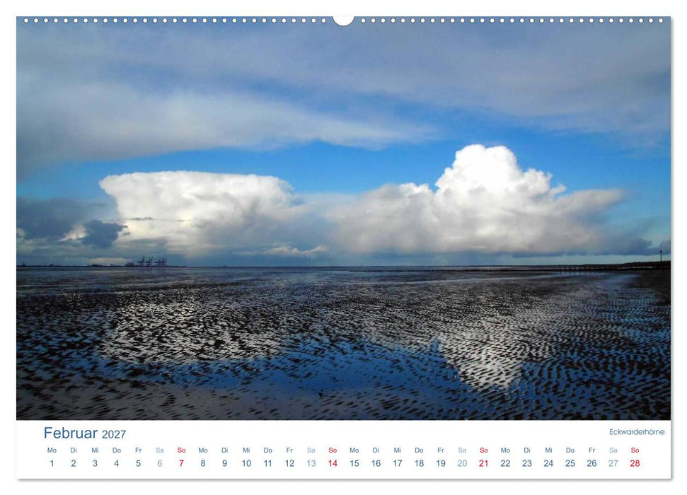 Ebbe und Watt 2027. Impressionen von der Nordseeküste (CALVENDO Premium Wandkalender 2027)