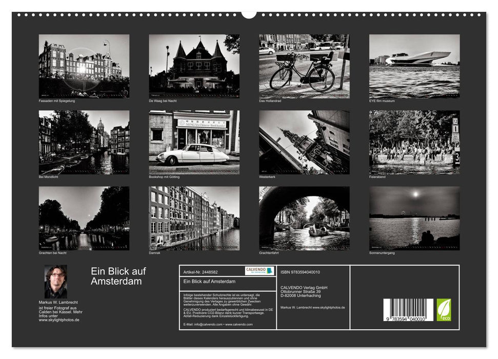 Ein Blick auf Amsterdam (CALVENDO Premium Wandkalender 2027)