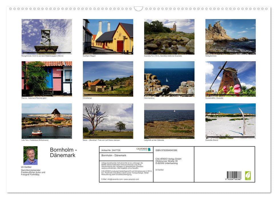 Bornholm - Dänemark (CALVENDO Wandkalender 2027)