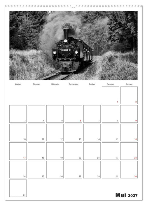 Unter Dampf. Eisenbahnromantik im Harz (CALVENDO Premium Wandkalender 2027)