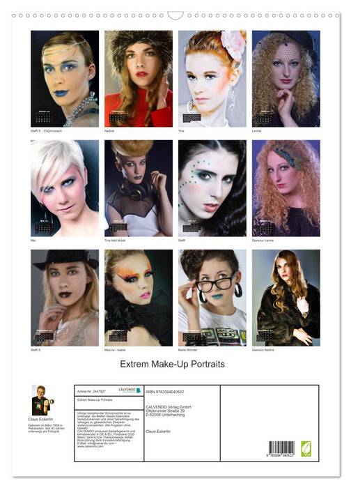 Extrem Make-Up Portraits (CALVENDO Wandkalender 2027)