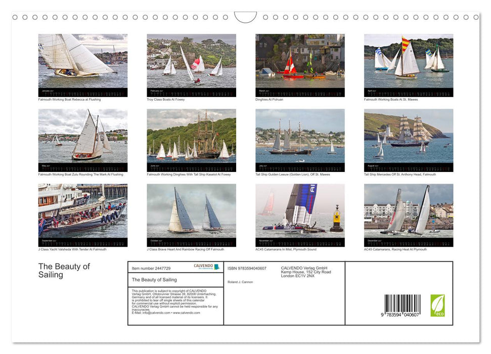 The Beauty of Sailing (CALVENDO Monthly Calendar 2027)