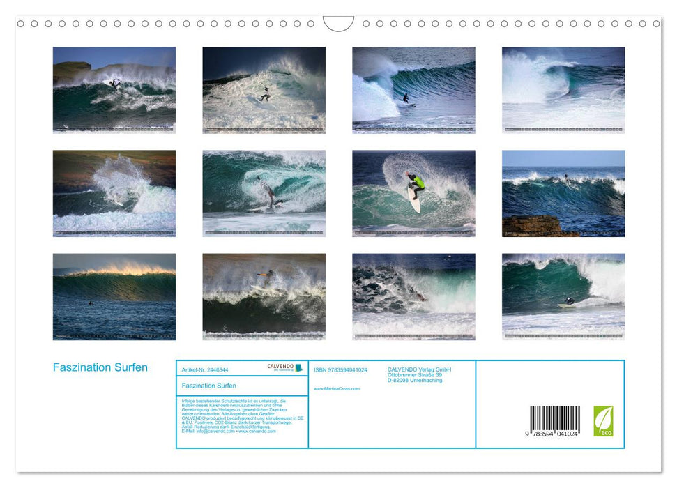 Faszination Surfen (CALVENDO Wandkalender 2027)
