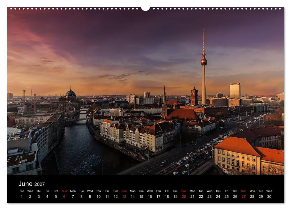 Sunsets of Berlin (CALVENDO Premium-Calendar 2027)