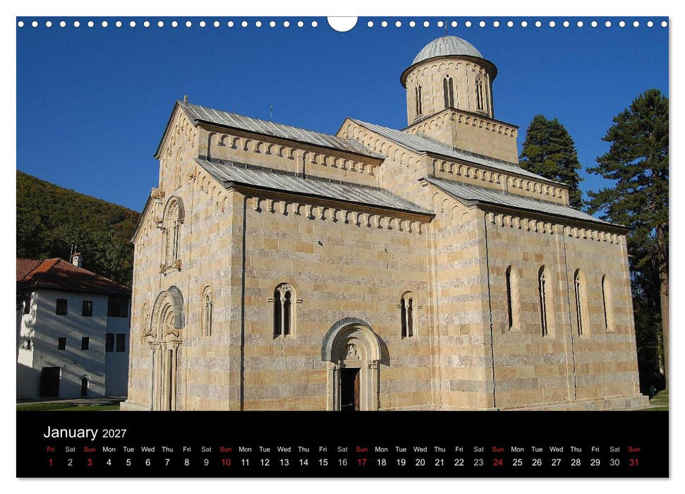 Monuments of Kosovo 2027 (CALVENDO Monthly Calendar 2027)