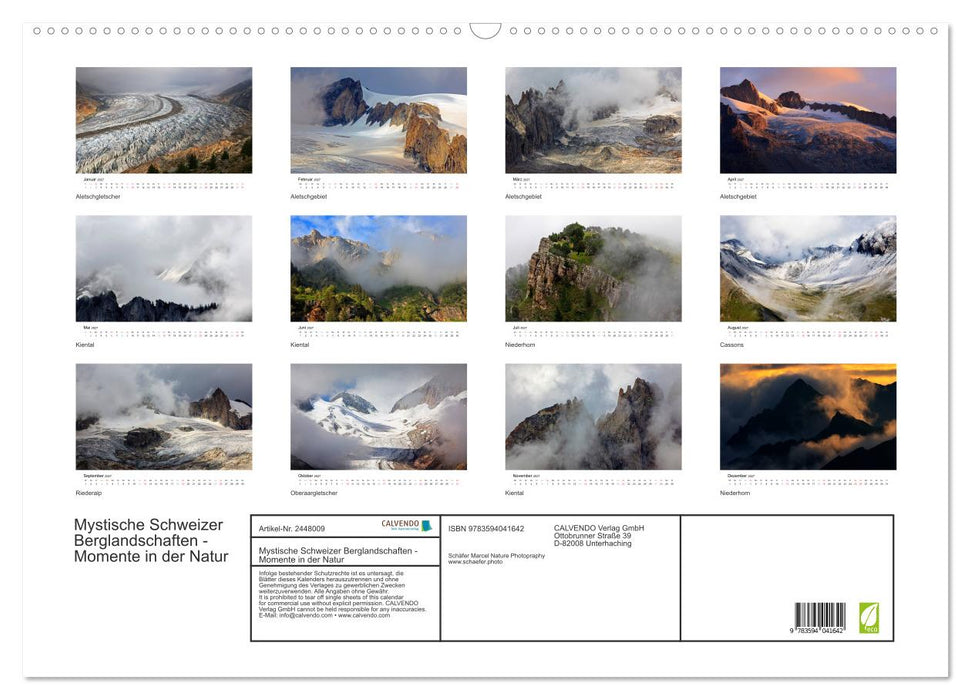 Mystische Schweizer Berglandschaften - Momente in der Natur (CALVENDO Wandkalender 2027)