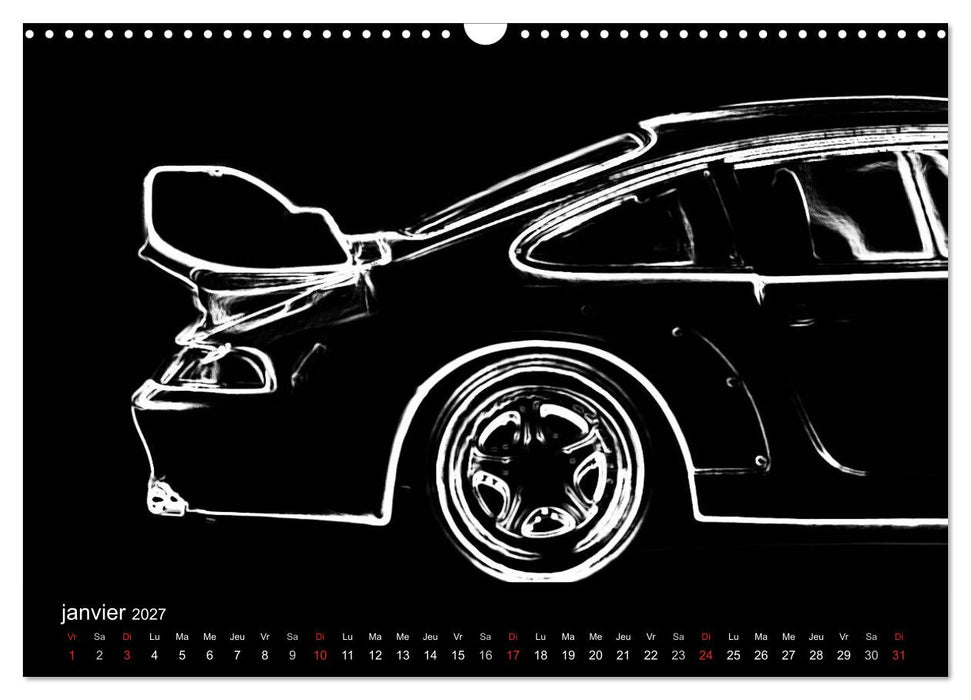 911 Lignes (CALVENDO Calendrier mensuel 2027)
