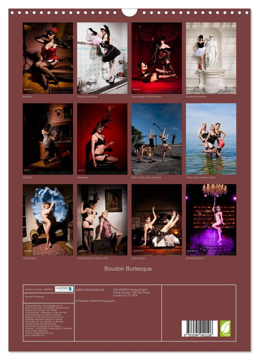Boudoir Burlesque (CALVENDO Calendrier mensuel 2027)
