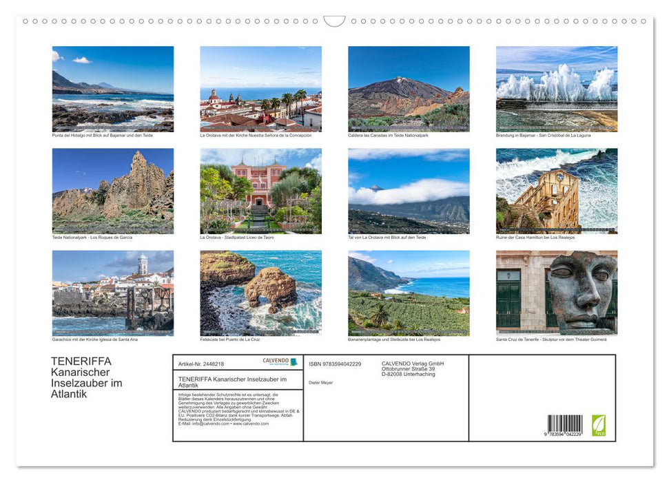 TENERIFFA Kanarischer Inselzauber im Atlantik (CALVENDO Wandkalender 2027)