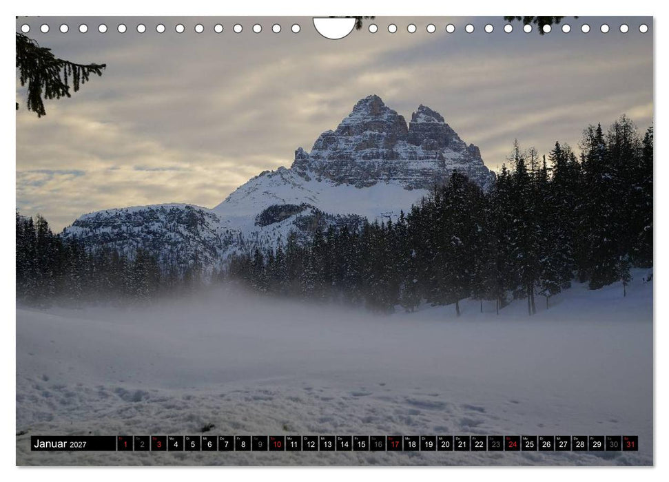 Die Drei Zinnen - Unesco Weltnaturerbe (CALVENDO Wandkalender 2027)