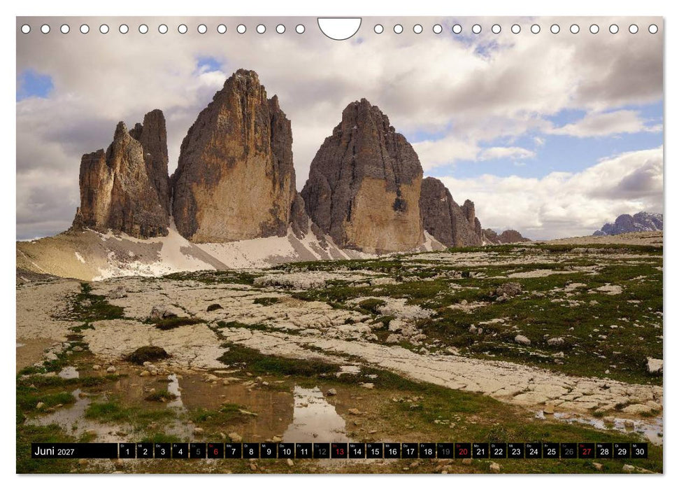 Die Drei Zinnen - Unesco Weltnaturerbe (CALVENDO Wandkalender 2027)