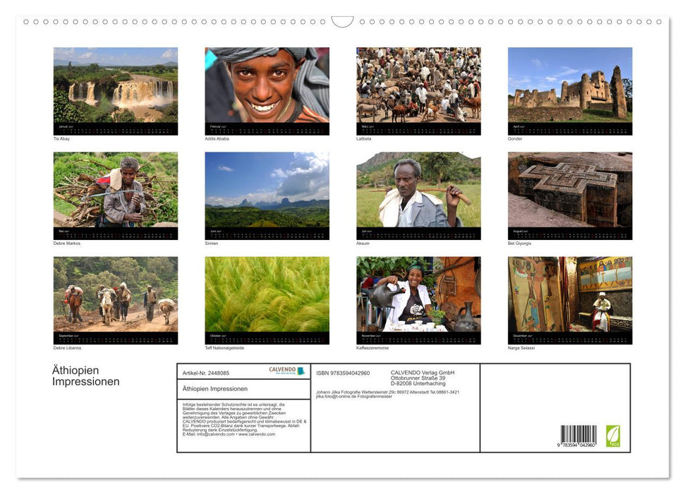 Äthiopien Impressionen (CALVENDO Wandkalender 2027)