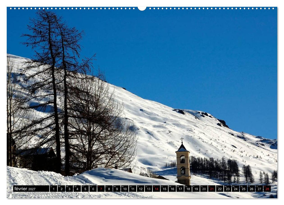 Neige sur les Hautes Alpes (CALVENDO Calendrier supérieur 2027)