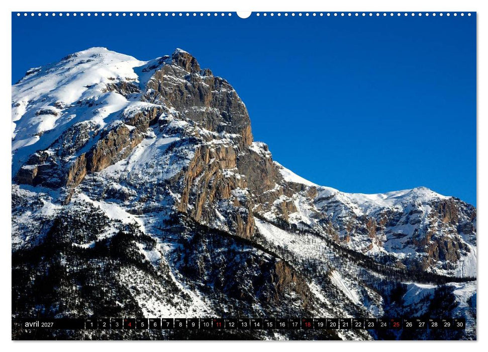 Neige sur les Hautes Alpes (CALVENDO Calendrier supérieur 2027)