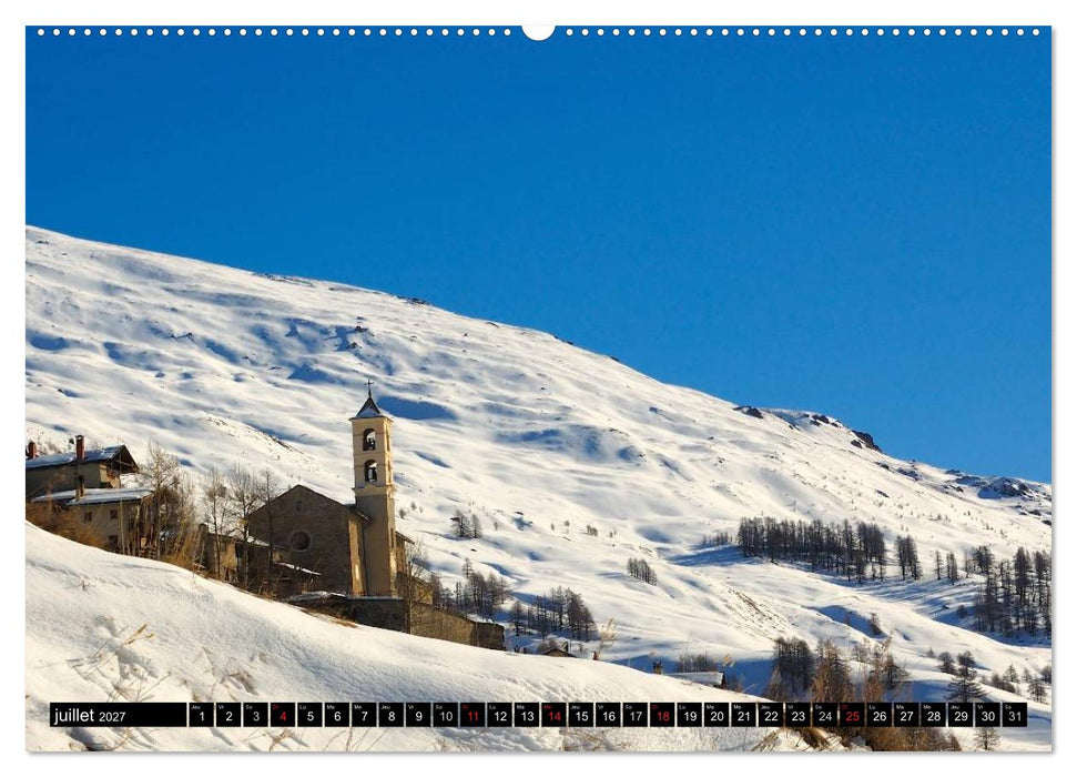 Neige sur les Hautes Alpes (CALVENDO Calendrier supérieur 2027)