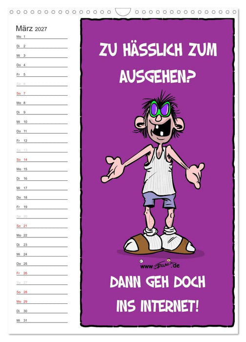 Trumix Cartoons - Autsch, das tut weh! (CALVENDO Wandkalender 2027)