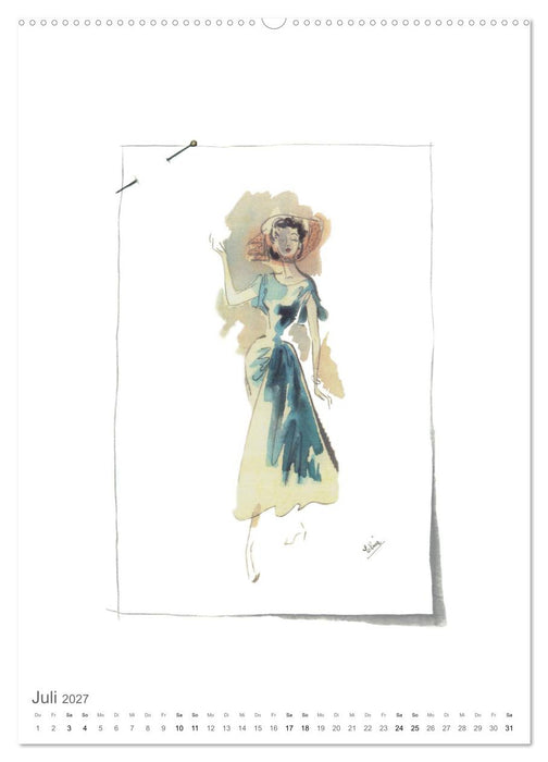 FIGURINEN 2027 - Fashion von 1949 - Originale von Elina Ruffinengo (CALVENDO Premium Wandkalender 2027)