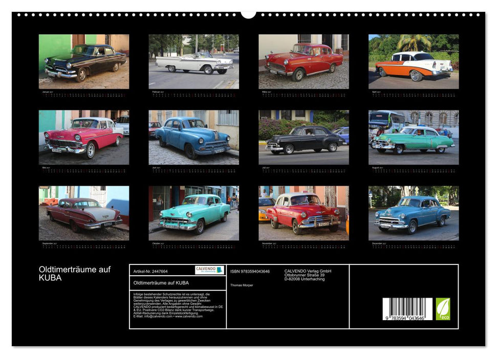 Oldtimerträume auf KUBA (CALVENDO Premium Wandkalender 2027)