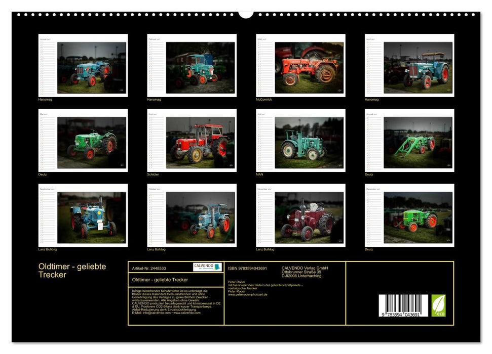 Oldtimer - geliebte Trecker (CALVENDO Premium Wandkalender 2027)