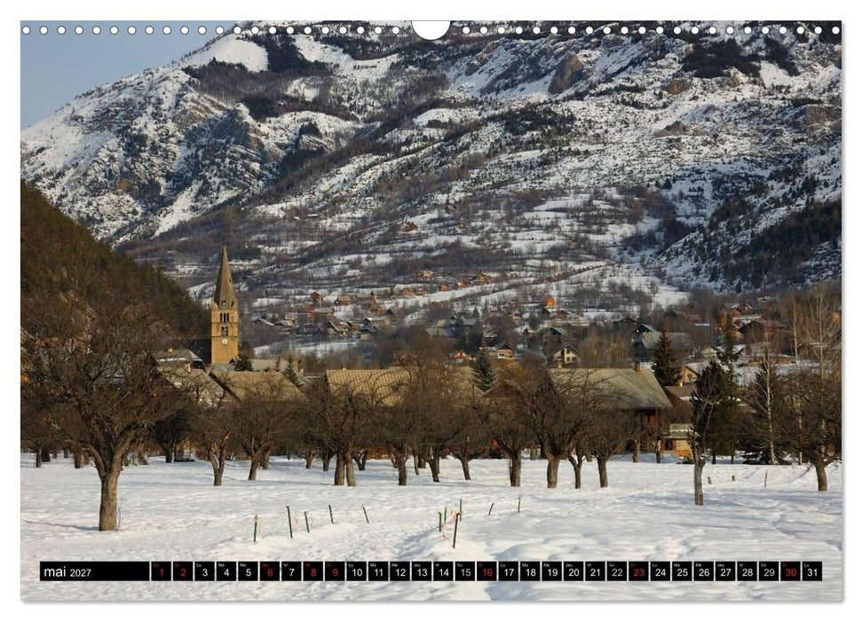 Neige sur les Hautes Alpes (CALVENDO Calendrier mensuel 2027)