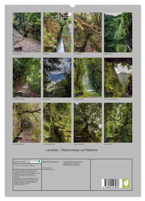 Levadas - Wasserwege auf Madeira (CALVENDO Premium Wandkalender 2027)