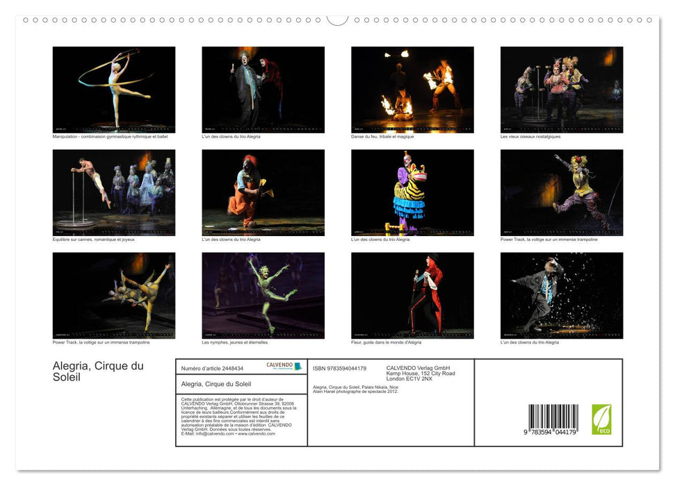 Alegria, Cirque du Soleil (CALVENDO Calendrier supérieur 2027)