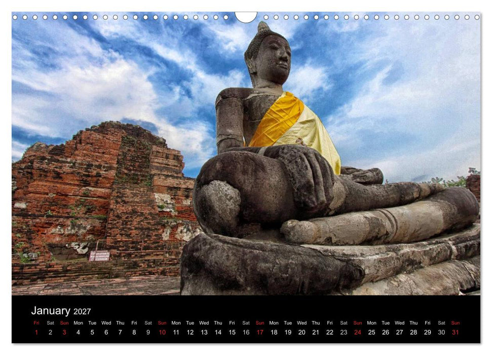 Monuments of Thailand 2027 (CALVENDO Monthly Calendar 2027)