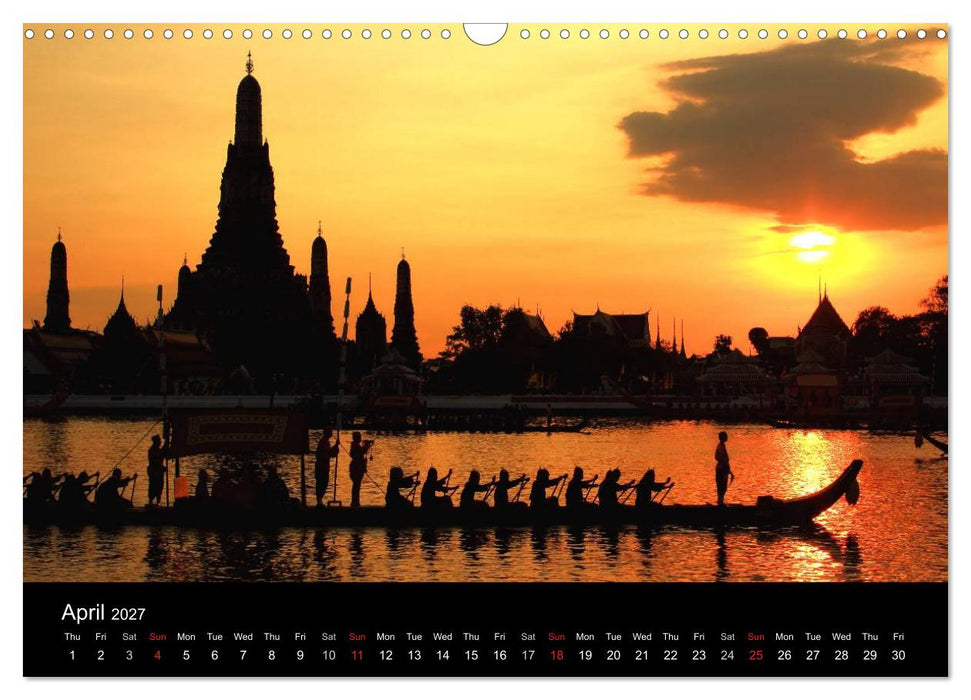 Monuments of Thailand 2027 (CALVENDO Monthly Calendar 2027)