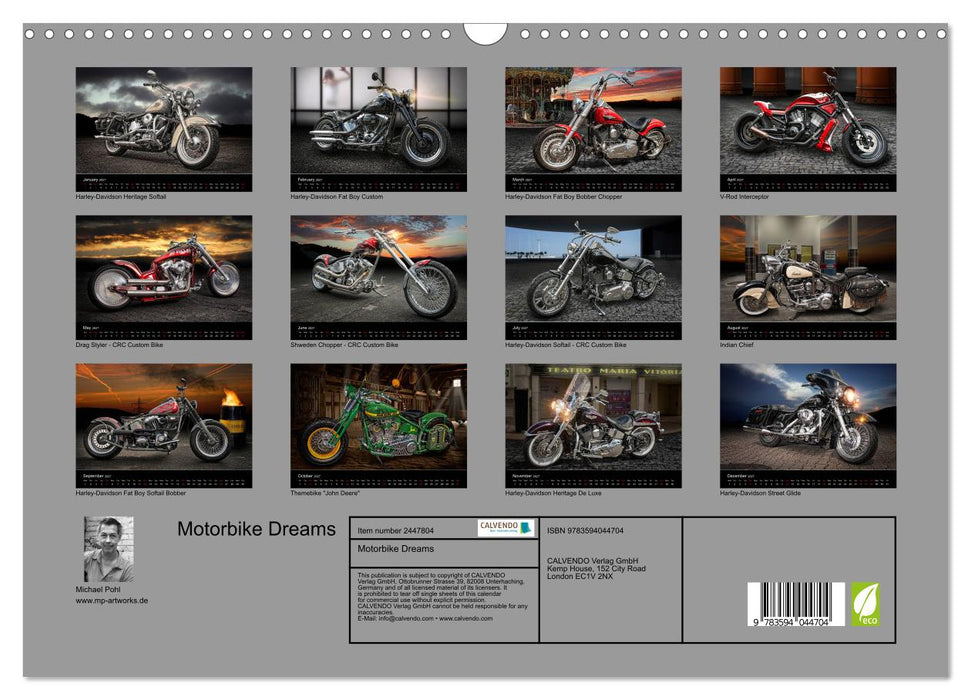 Motorbike Dreams (CALVENDO Monthly Calendar 2027)